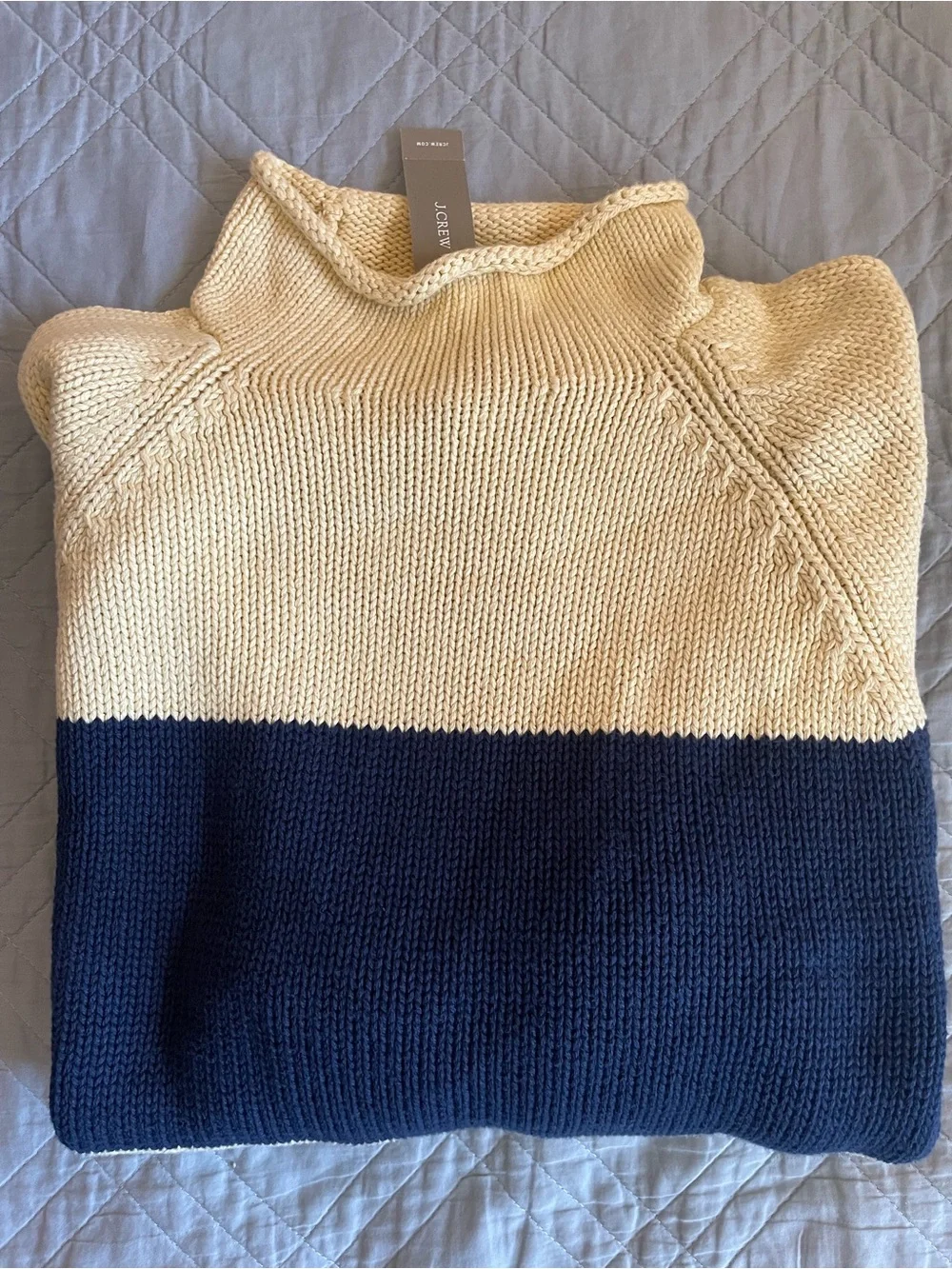 J. CREW 1988 Rollneck™ sweater in cotton in Rugby Stripe Size XS $118 CQ895